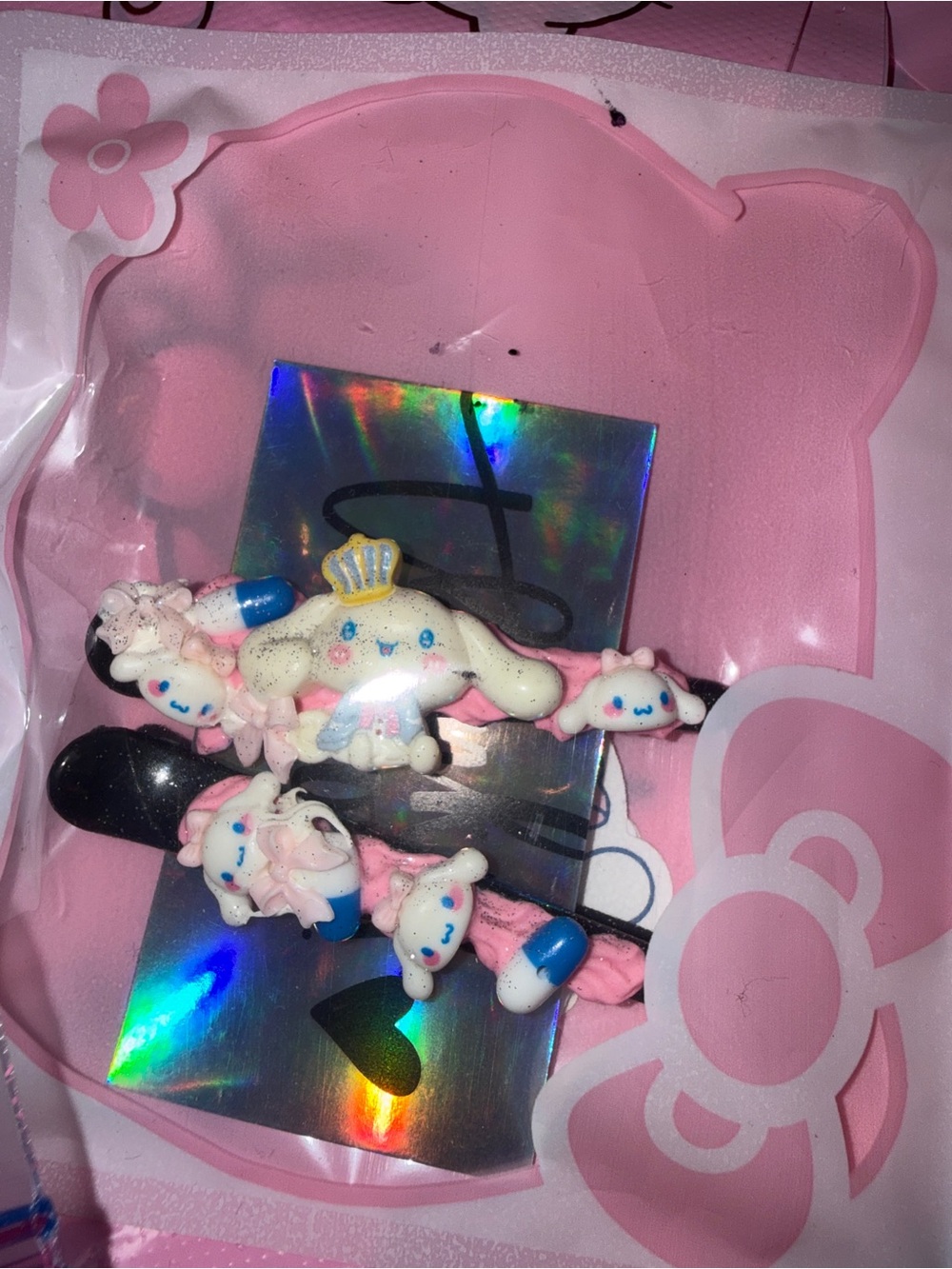 Cinnamoroll Pink Character Hair Clips - Cute womens Toy Accessories kawaii